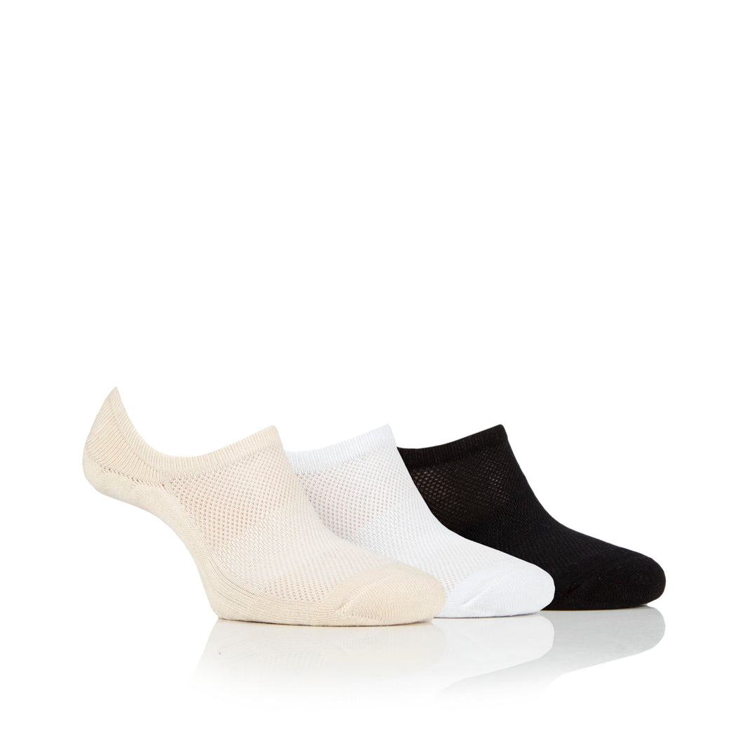 Women's 3 Pair Jeep Bamboo No Show Socks