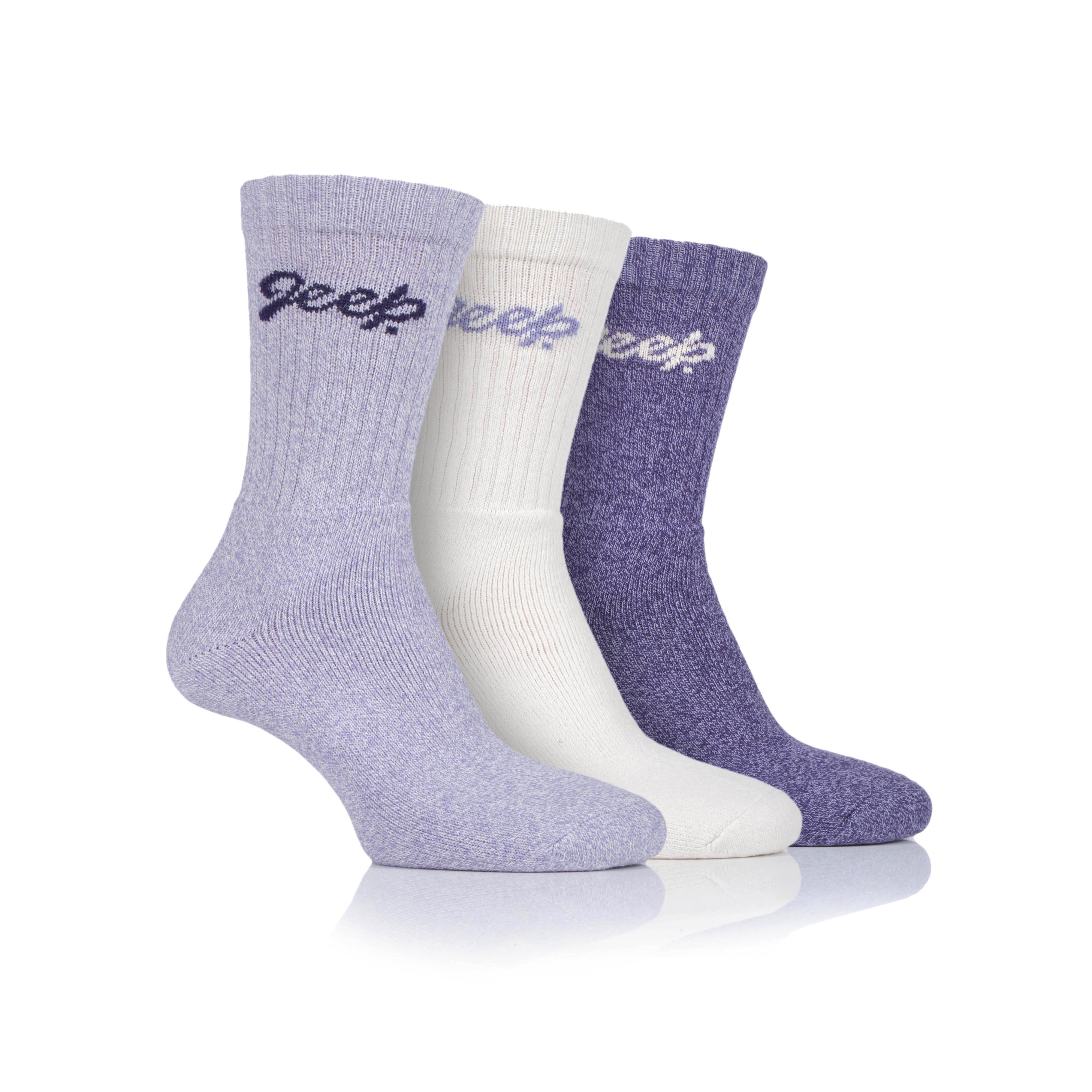 Women's 3 Pair Jeep Cotton Trail Boot Socks