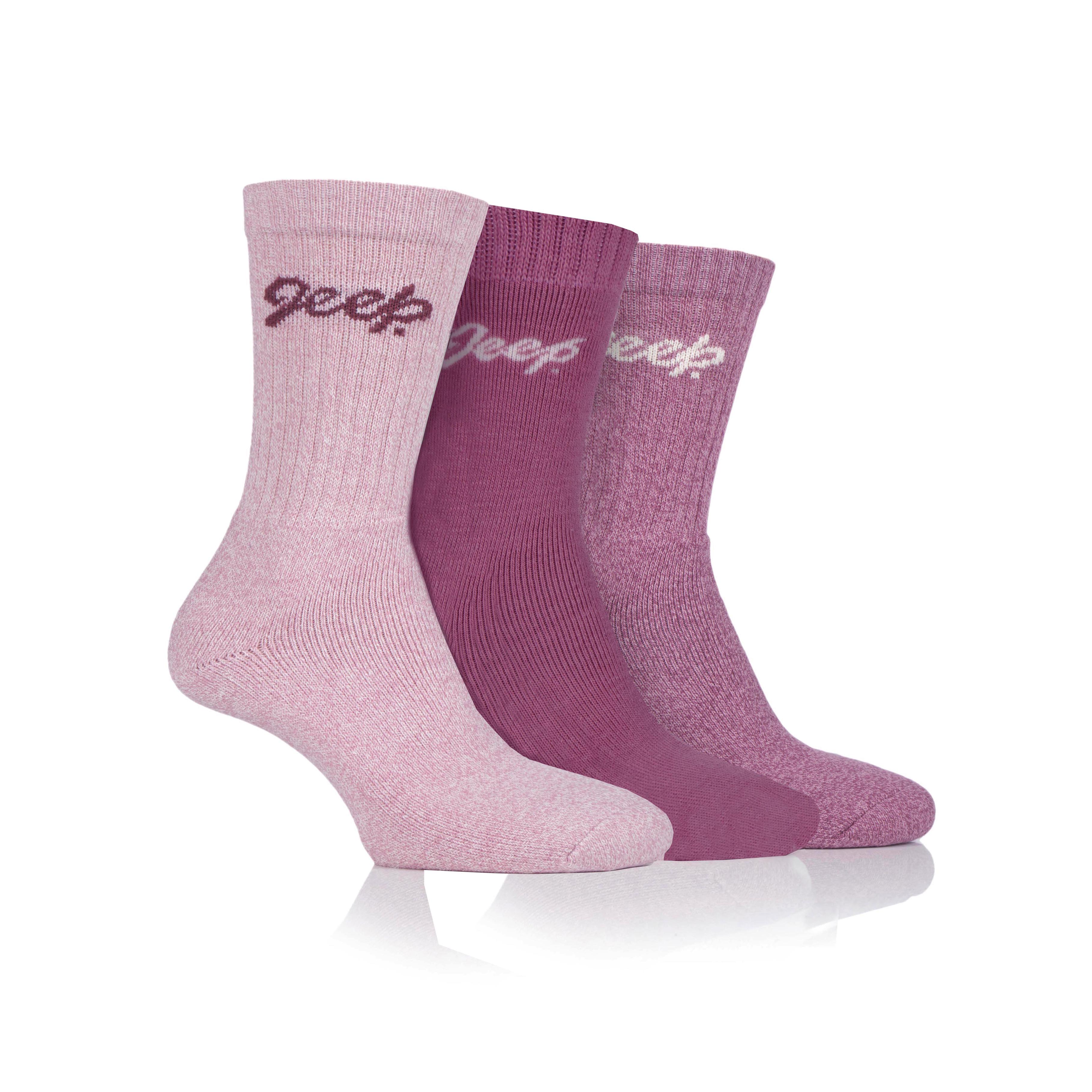 Women's 3 Pair Jeep Cotton Trail Boot Socks