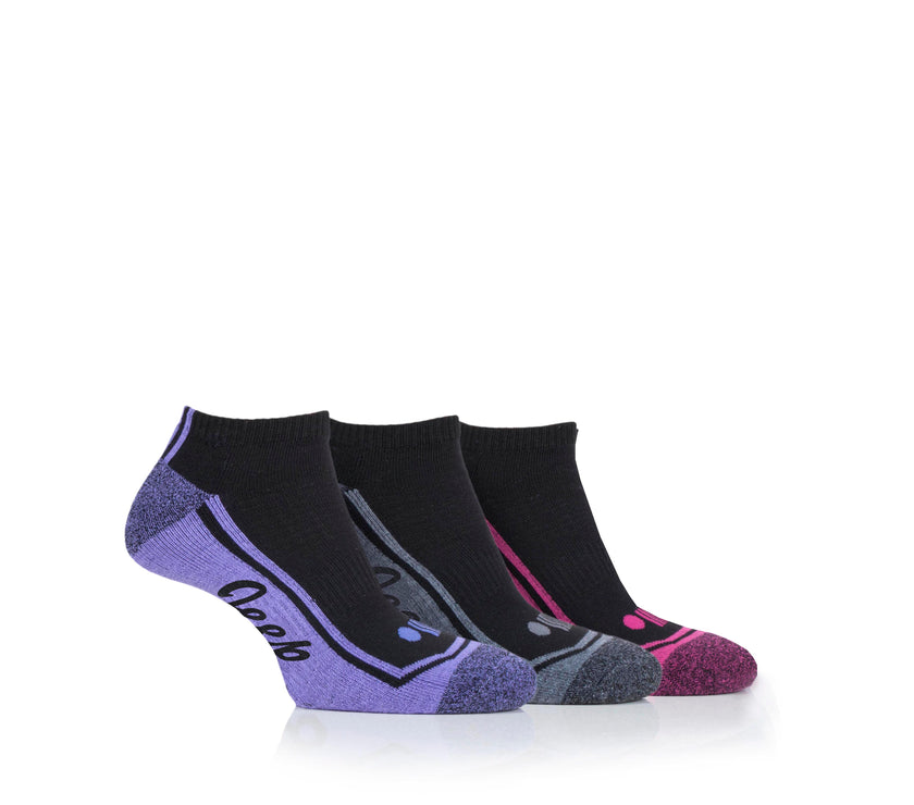Women's 3 Pair Jeep Performance Cushioned Trainer Socks