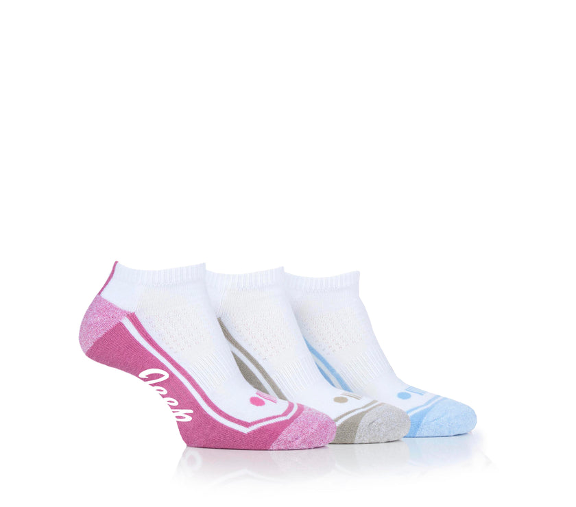 Women's 3 Pair Jeep Performance Cushioned Trainer Socks