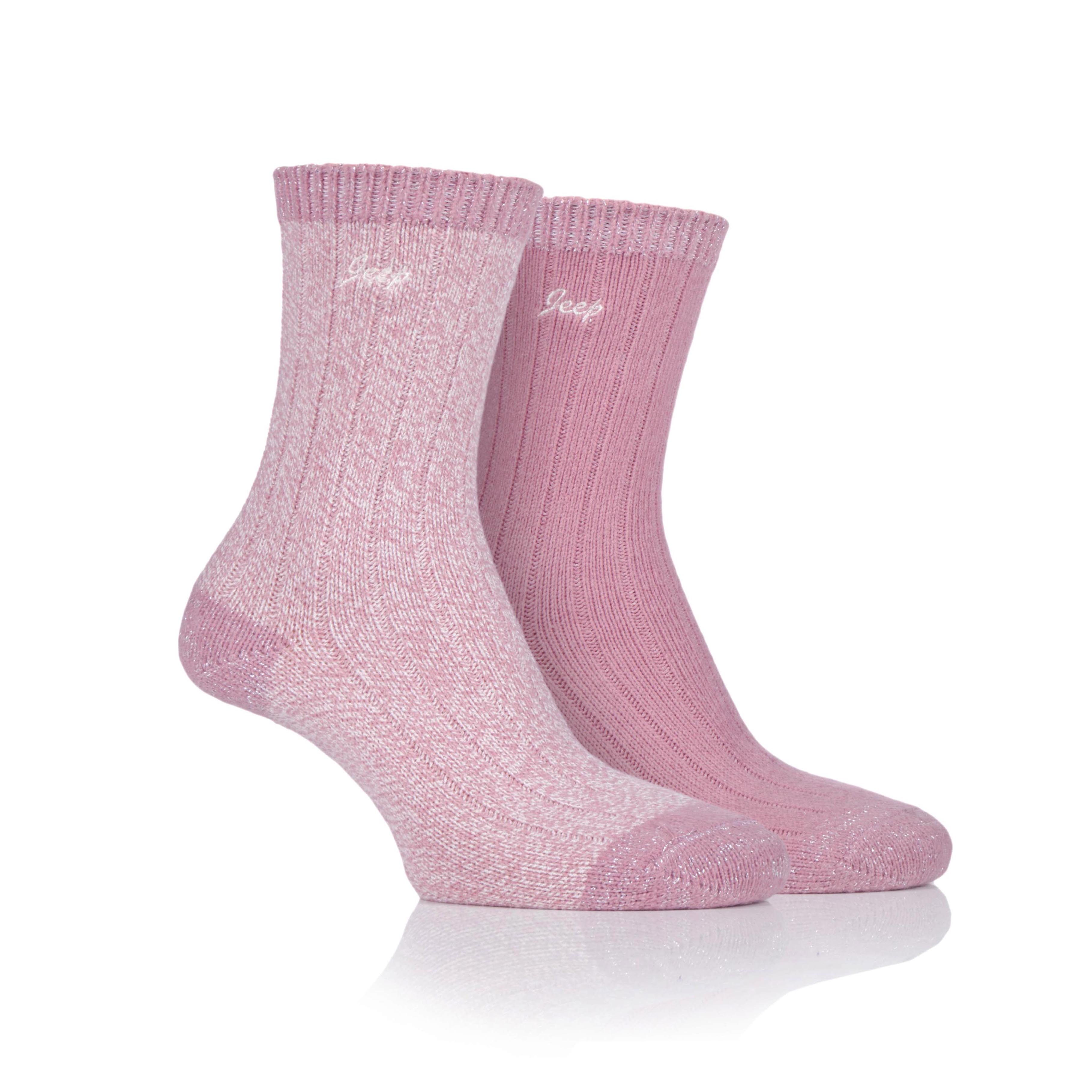 Women's 2 Pair Jeep Super-Soft Ribbed Socks
