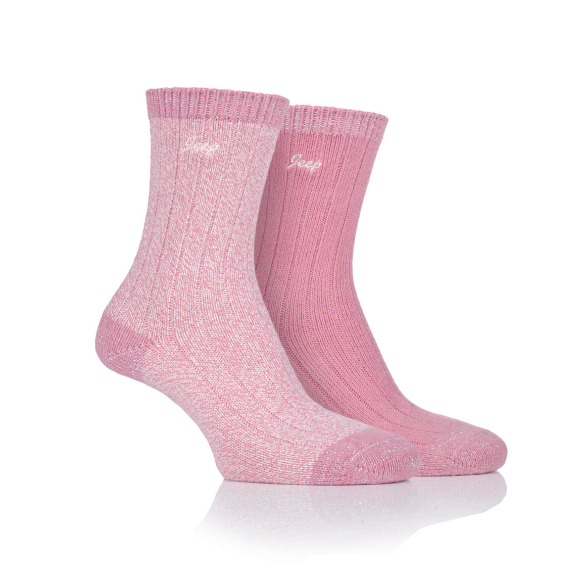 Women's 2 Pair Jeep Super-Soft Ribbed Socks