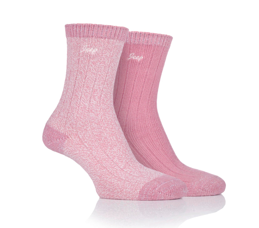 Women's 2 Pair Jeep Super-Soft Ribbed Socks