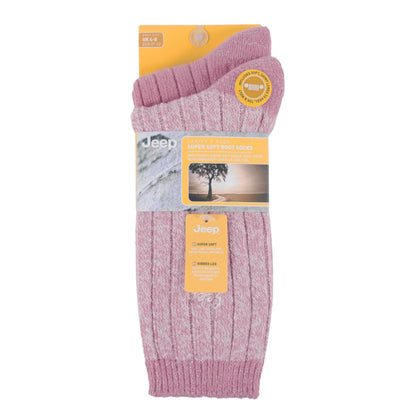 Women's 2 Pair Jeep Super-Soft Ribbed Socks