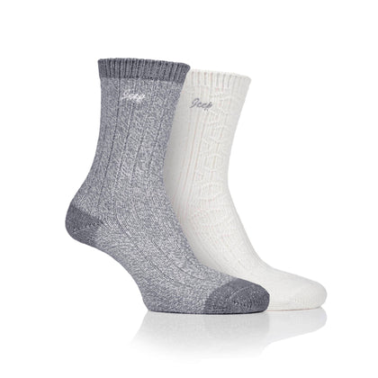 Women's 2 Pair Jeep Super-Soft Ribbed Socks