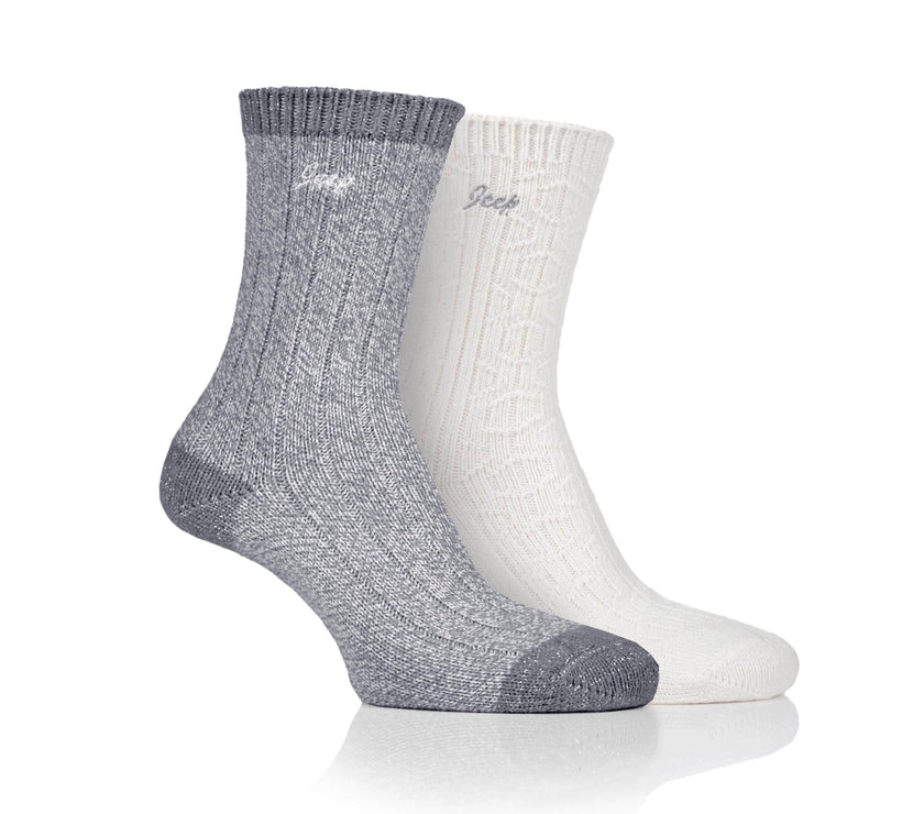 Women's 2 Pair Jeep Super-Soft Ribbed Socks