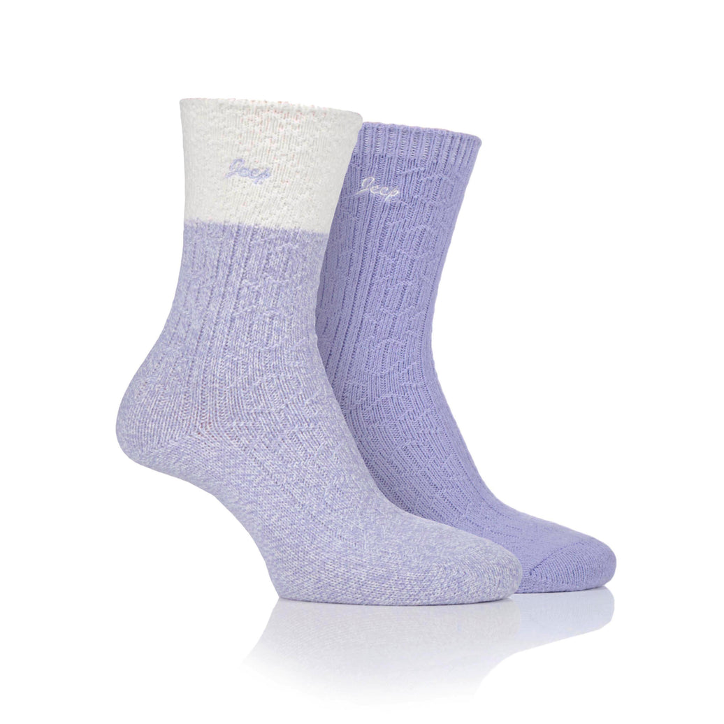 Women's 2 Pair Jeep Super-Soft Cable Knit Socks