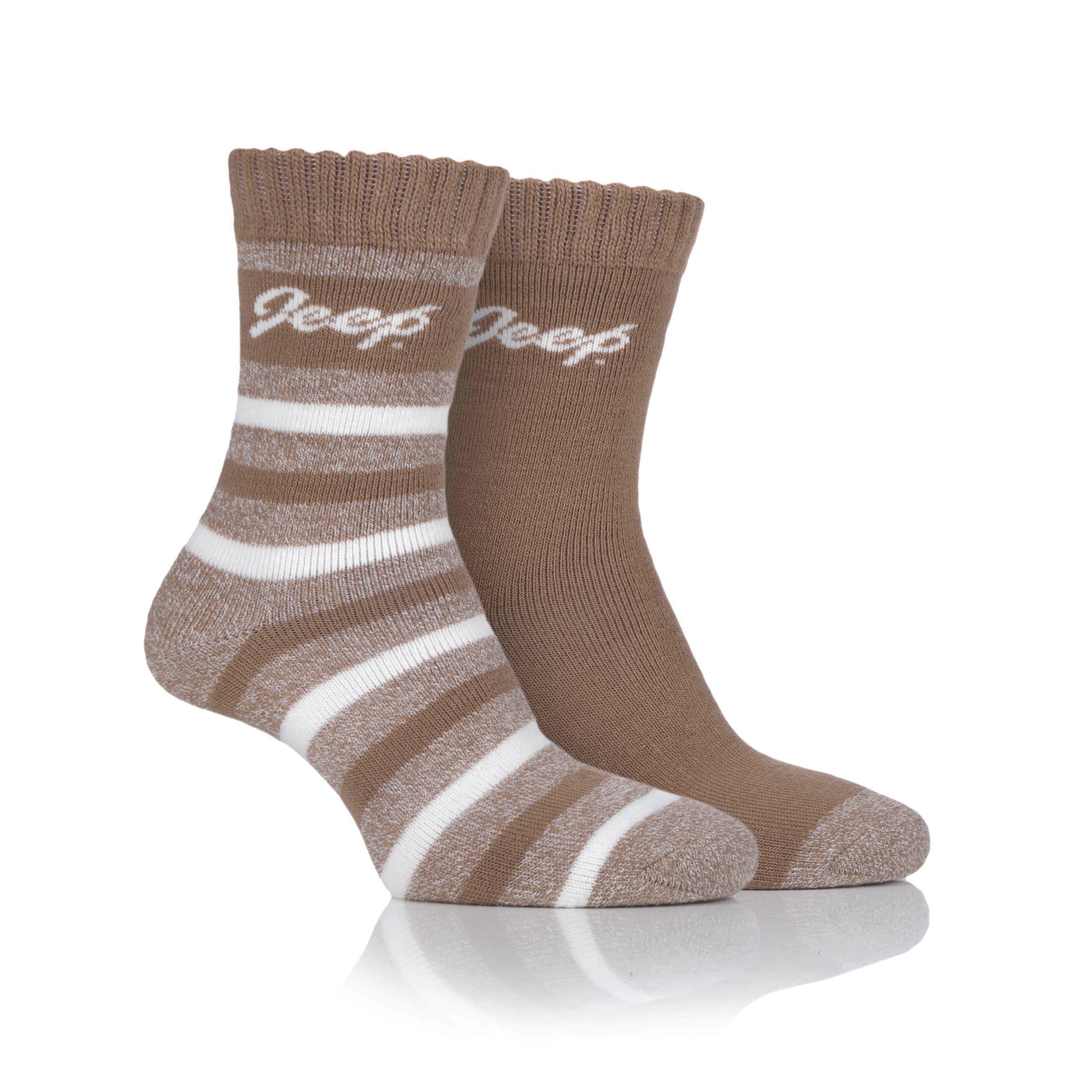 Women's 2 Pair Jeep Brushed Inside Thermal Boot Socks