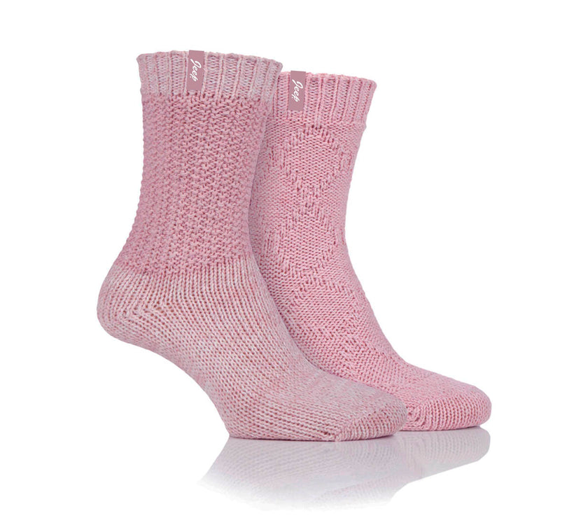 Women's 2 Pair Jeep Wool Blend Cable Knit Boot Socks