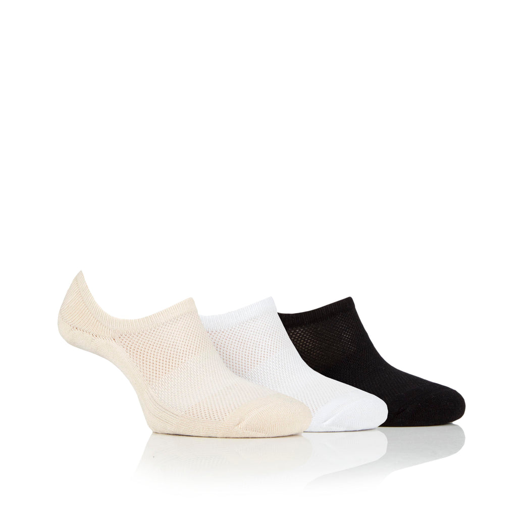 Women's 3 Pair Jeep Bamboo No Show Socks