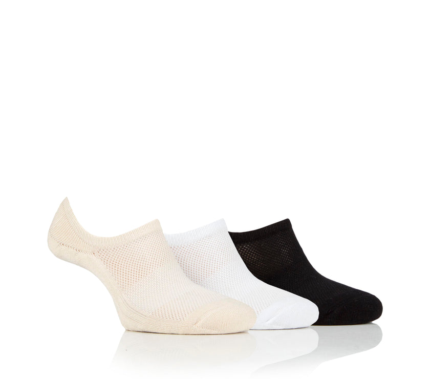 Women's 3 Pair Jeep Bamboo No Show Socks