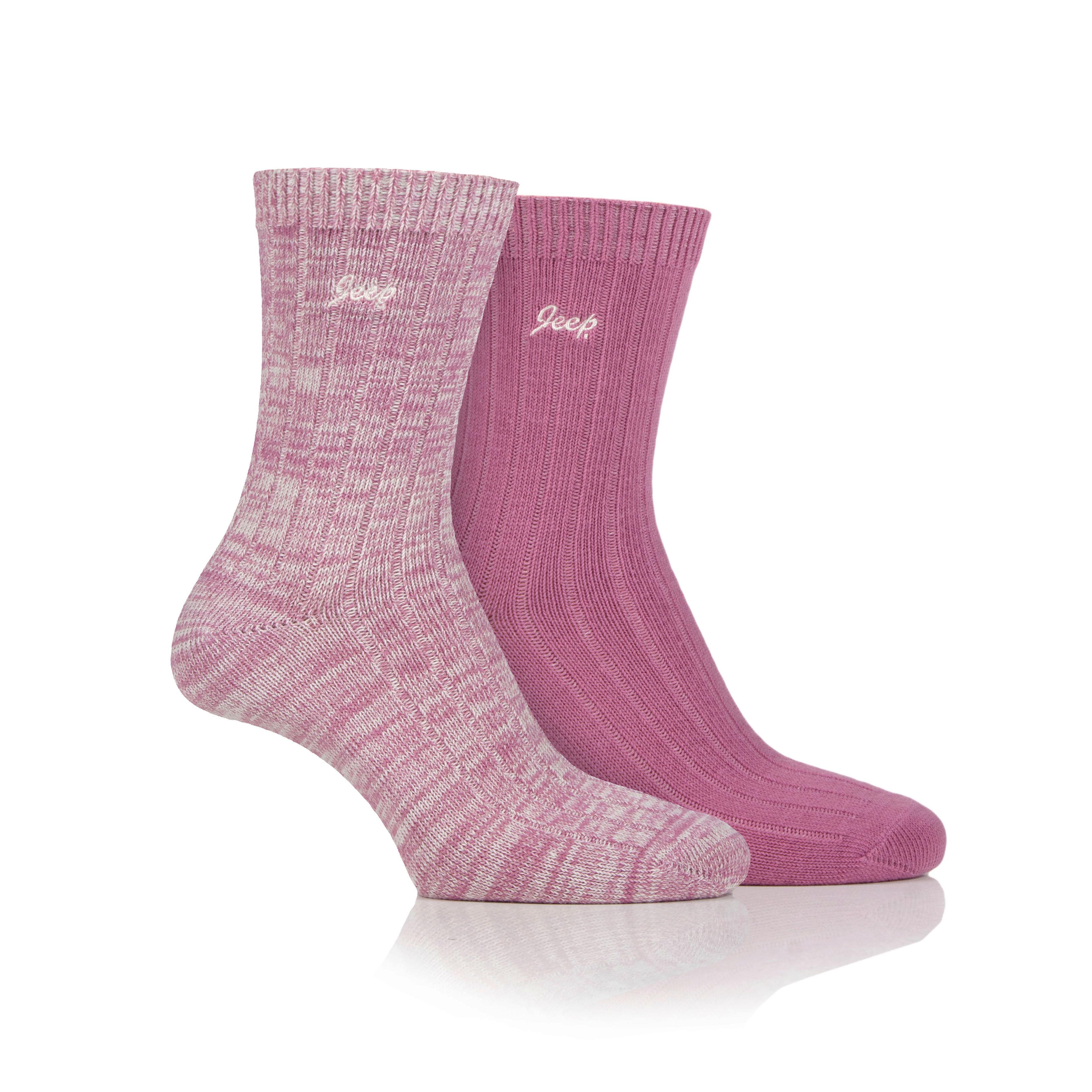 Women's 2 Pair Jeep Super-Soft Ribbed Socks