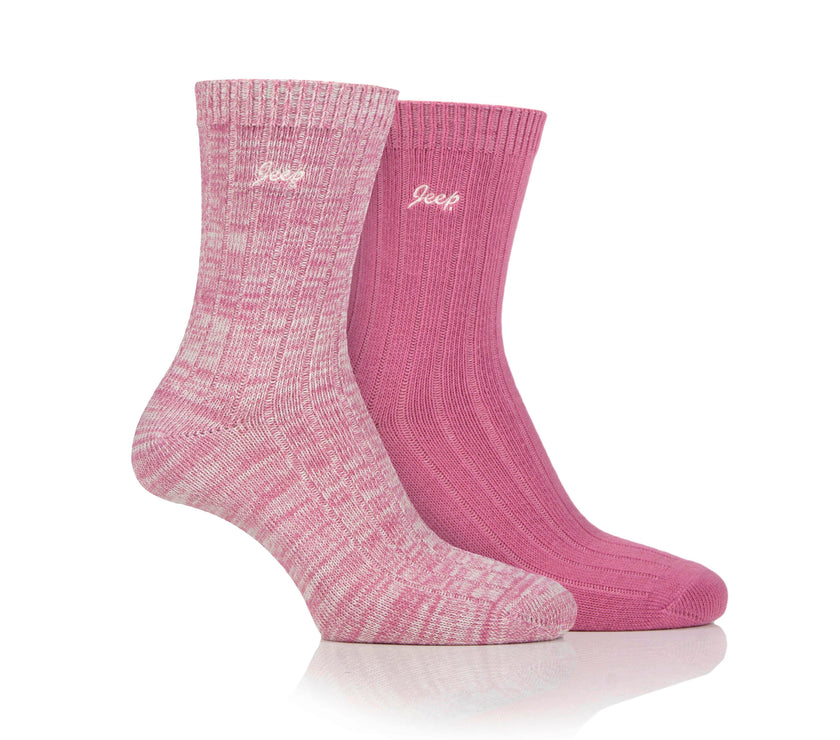 Women's 2 Pair Jeep Super-Soft Ribbed Socks