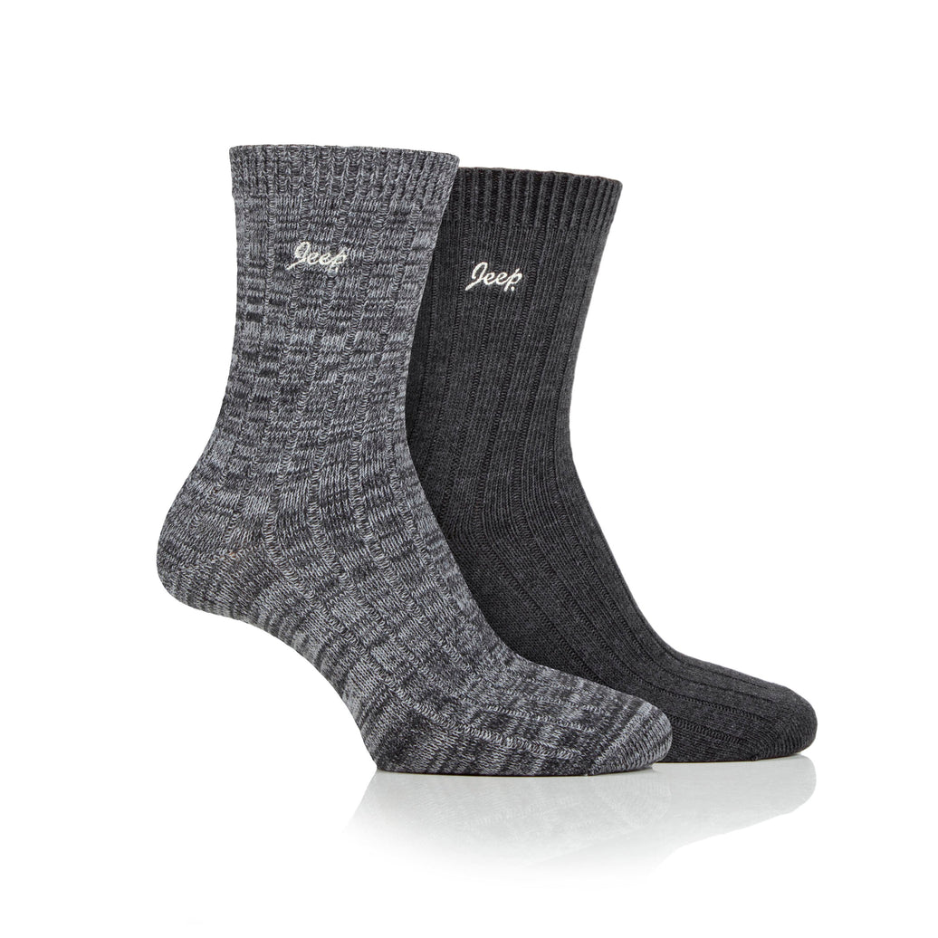 Women's 2 Pair Jeep Super-Soft Ribbed Socks