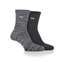 Women's 2 Pair Jeep Super-Soft Ribbed Socks