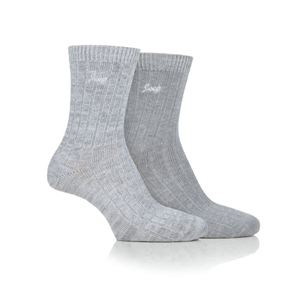 Women's 2 Pair Jeep Super-Soft Ribbed Socks