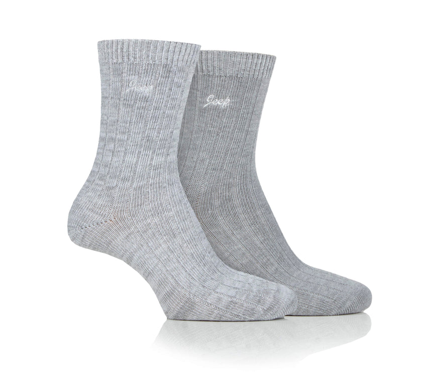 Women's 2 Pair Jeep Super-Soft Ribbed Socks