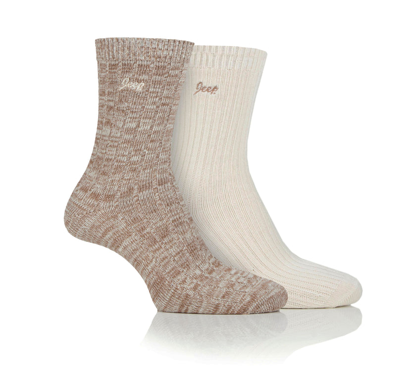 Women's 2 Pair Jeep Super-Soft Ribbed Socks