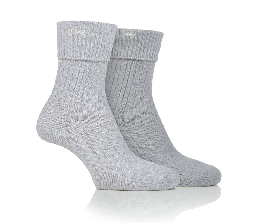 Women's 2 Pair Jeep Super-Soft Turn Over Top Socks