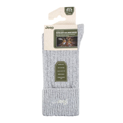 Women's 2 Pair Jeep Super-Soft Turn Over Top Socks