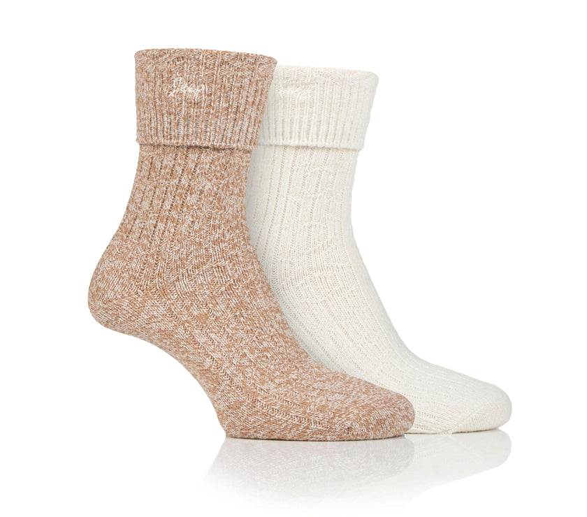 Women's 2 Pair Jeep Super-Soft Turn Over Top Socks