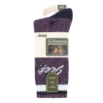 Women's 3 Pair Jeep Performance Boot Socks