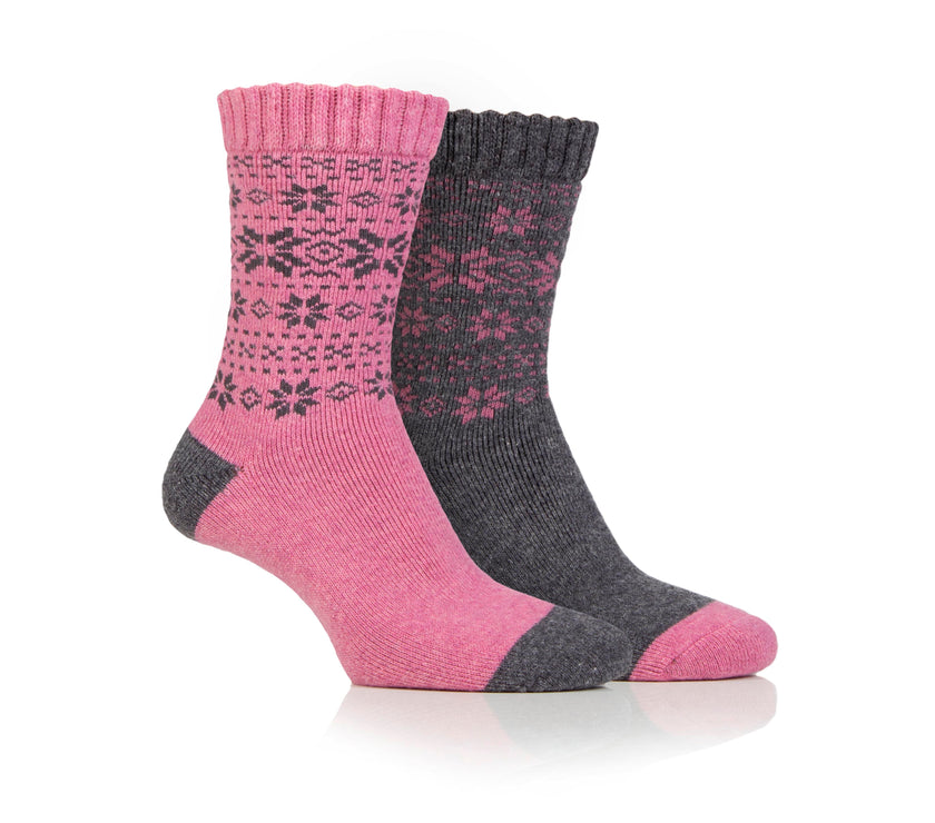 Women's 2 Pair Jeep Wool Blend Thermal Boot Socks
