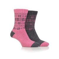 Women's 2 Pair Jeep Wool Blend Thermal Boot Socks