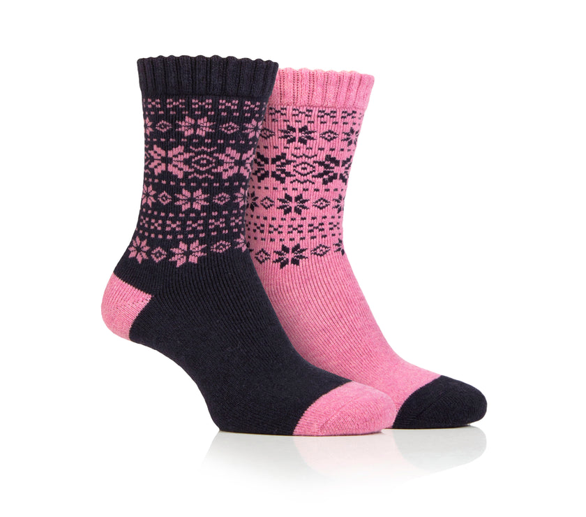 Women's 2 Pair Jeep Wool Blend Thermal Boot Socks