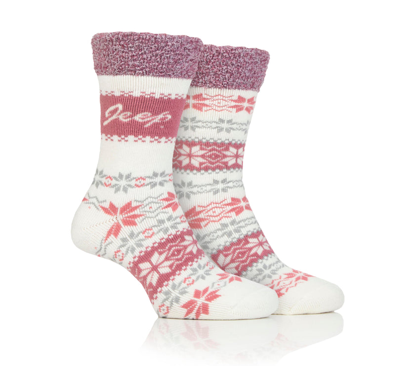 Women's 2 Pair Jeep Fairisle Thermal Performance Boot Socks