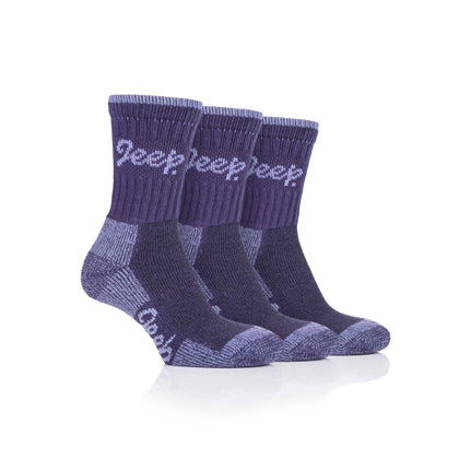 Women's 3 Pair Jeep Luxury Heavyweight Cotton Boot Socks
