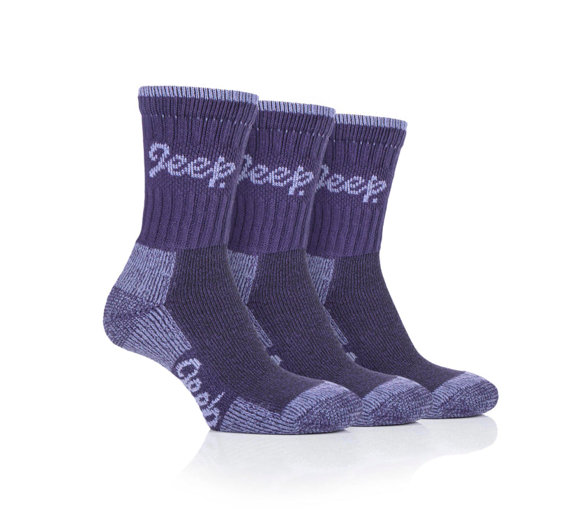 Women's 3 Pair Jeep Luxury Heavyweight Cotton Boot Socks