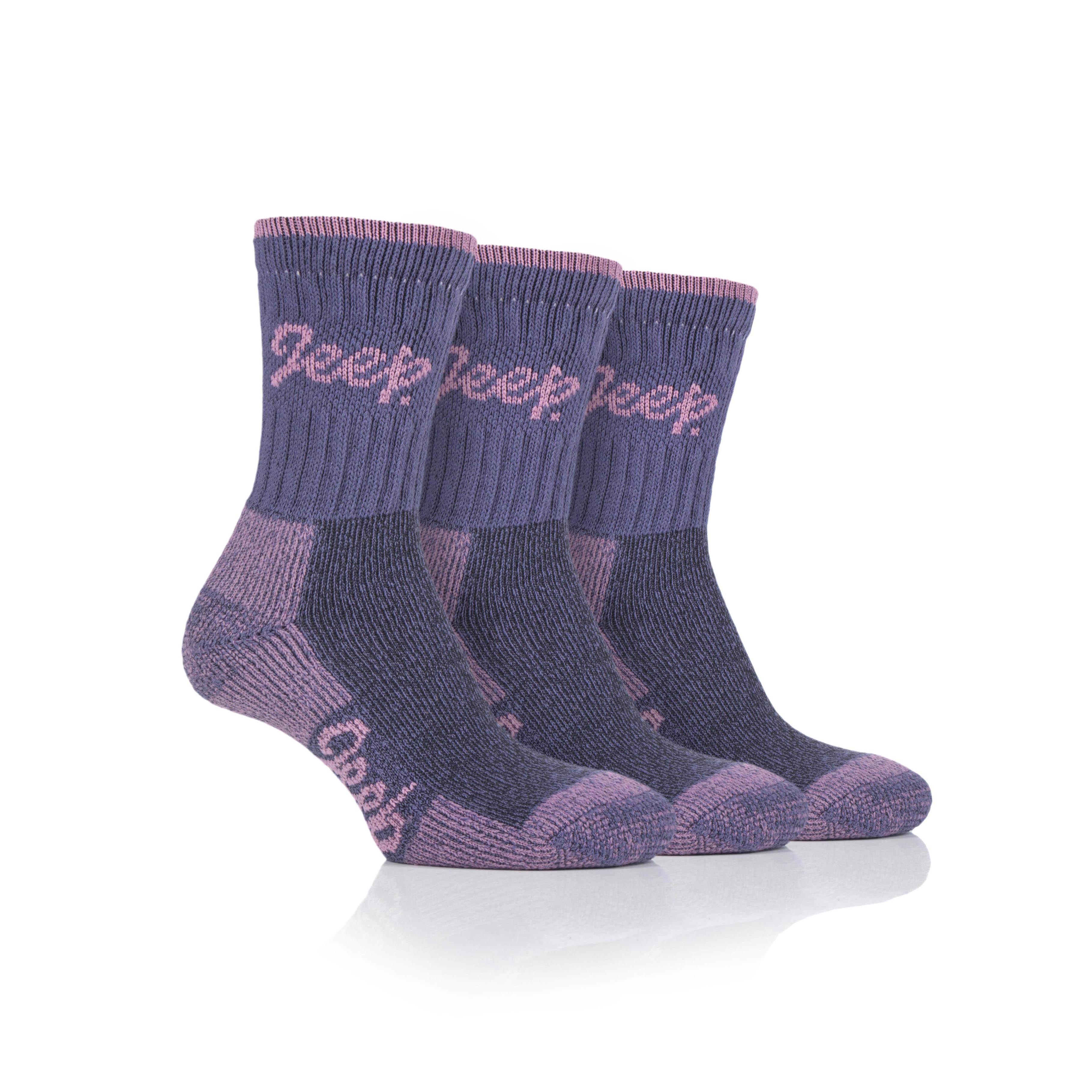 Women's 3 Pair Jeep Luxury Heavyweight Cotton Boot Socks