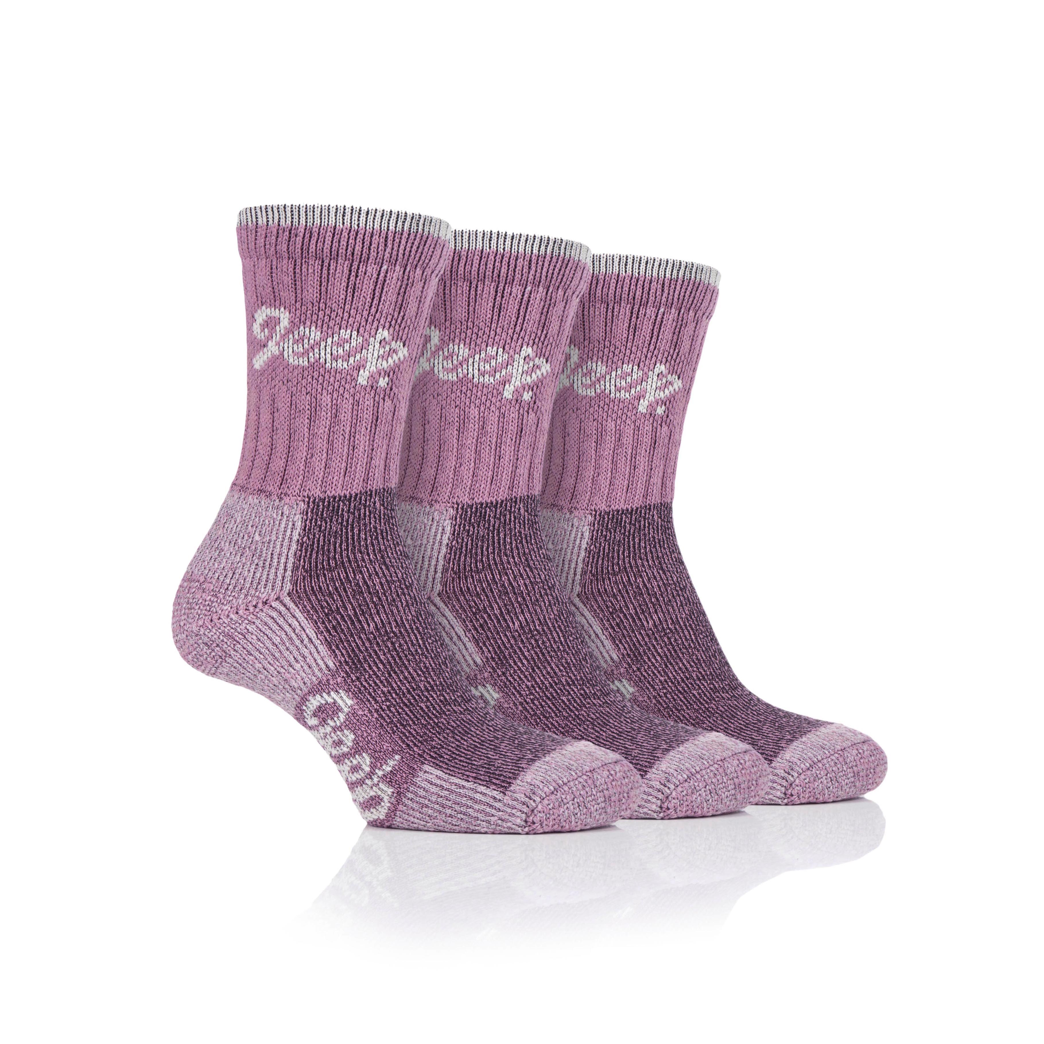 Women's 3 Pair Jeep Luxury Heavyweight Cotton Boot Socks