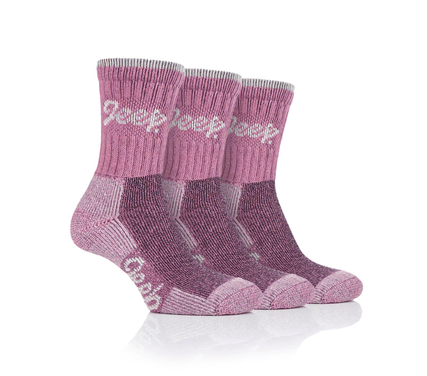 Women's 3 Pair Jeep Luxury Heavyweight Cotton Boot Socks