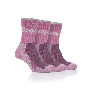 Women's 3 Pair Jeep Luxury Heavyweight Cotton Boot Socks