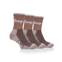 Women's 3 Pair Jeep Luxury Heavyweight Cotton Boot Socks