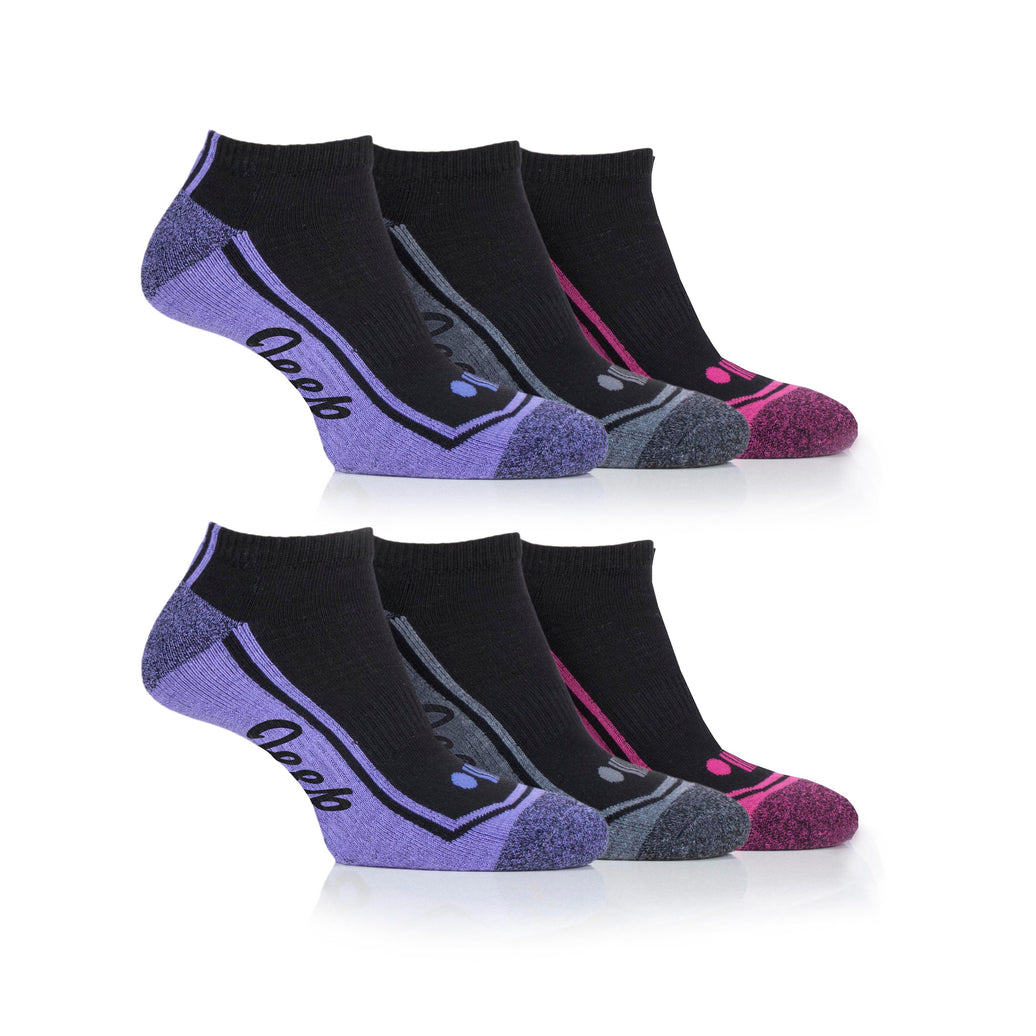 Women's 6 Pair Jeep Performance Cushioned Trainer Socks