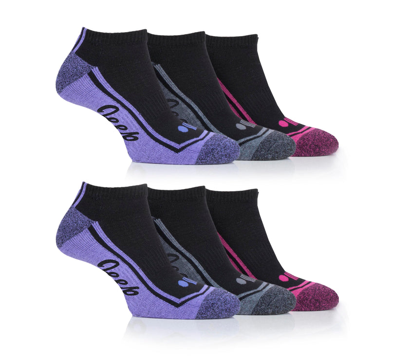 Women's 6 Pair Jeep Performance Cushioned Trainer Socks