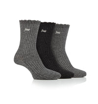 Women's 3 Pair Jeep Bamboo Scalloped Top Socks