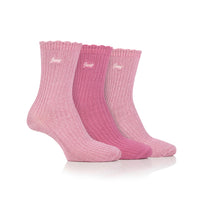 Women's 3 Pair Jeep Bamboo Scalloped Top Socks