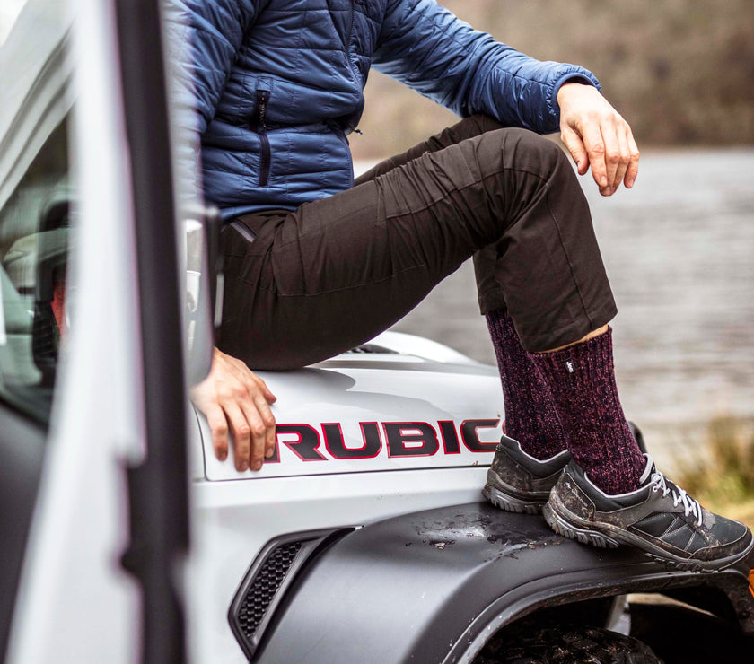 Men's 1 Pair Jeep Wool Blend Hiking Thermal Socks