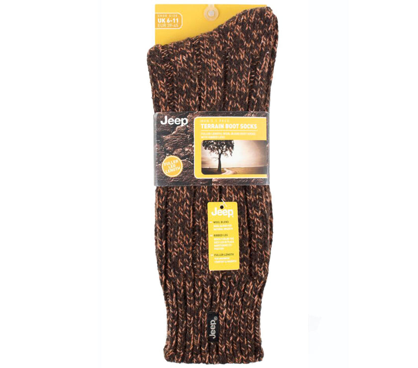 Men's 1 Pair Jeep Wool Blend Hiking Thermal Socks