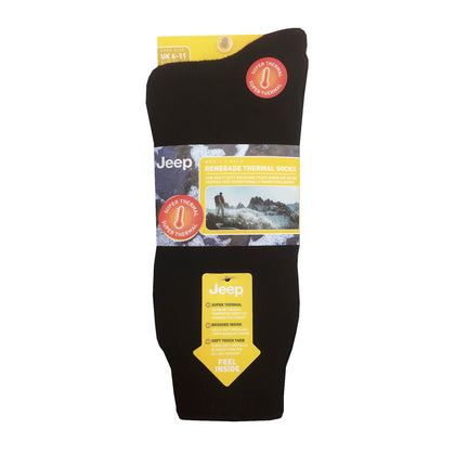 Men's 1 Pair Jeep Brushed Inside Super-Thermal Boot Socks