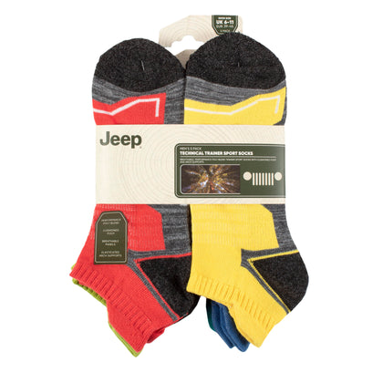 Men's 5 Pair Jeep Performance Technical Trainer Sport Socks