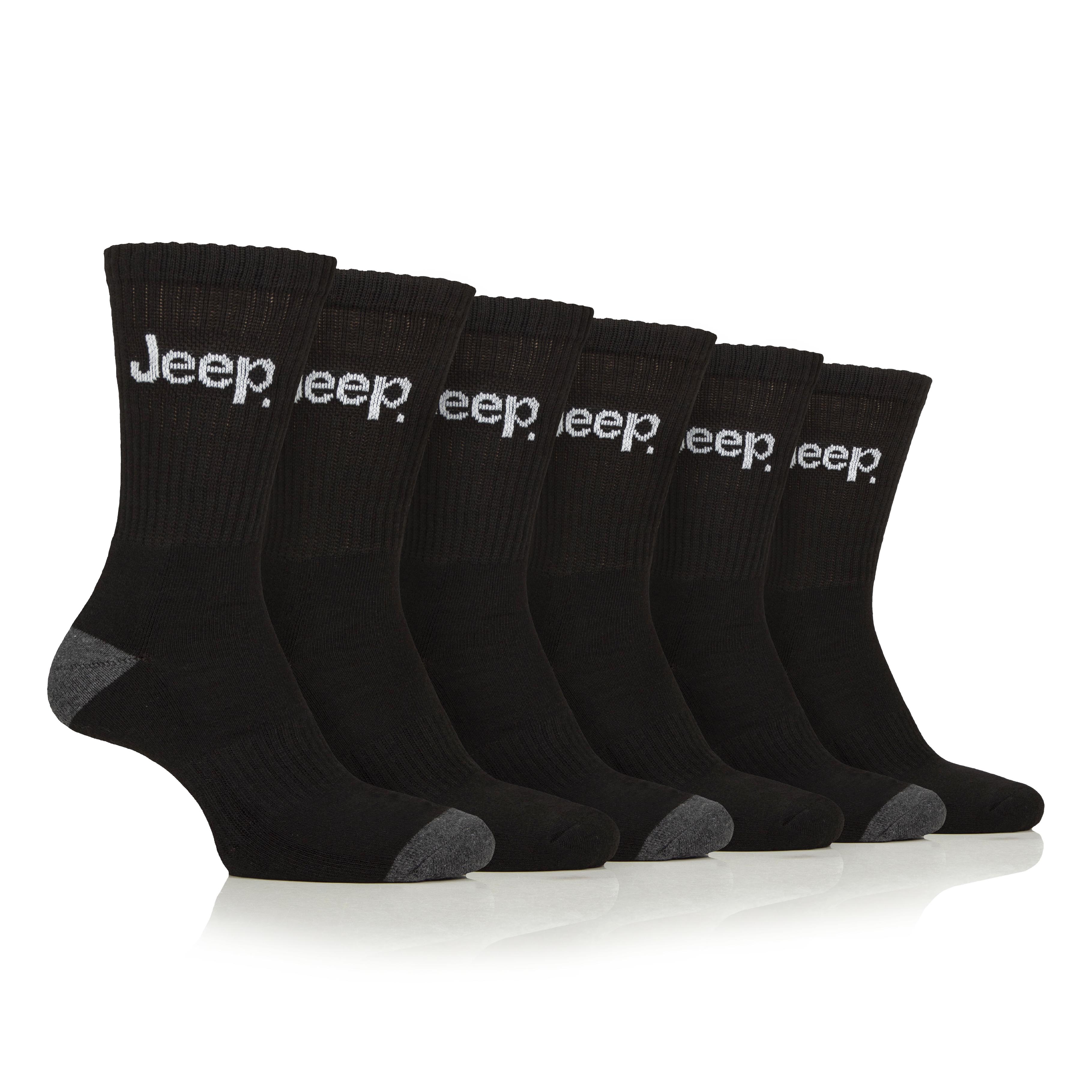 Men's 6 Pair Jeep Performance Crew Sports Socks
