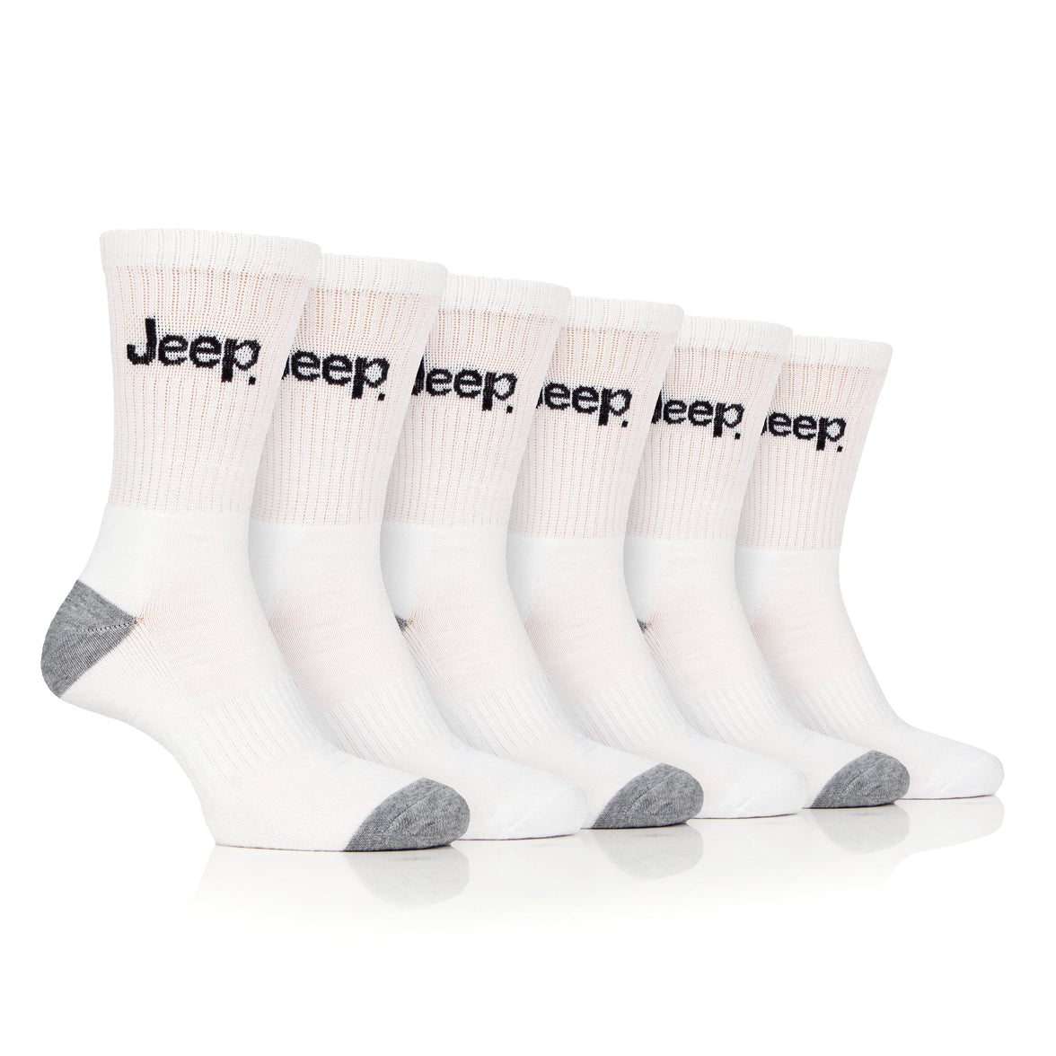 Men's 6 Pair Jeep Performance Crew Sports Socks
