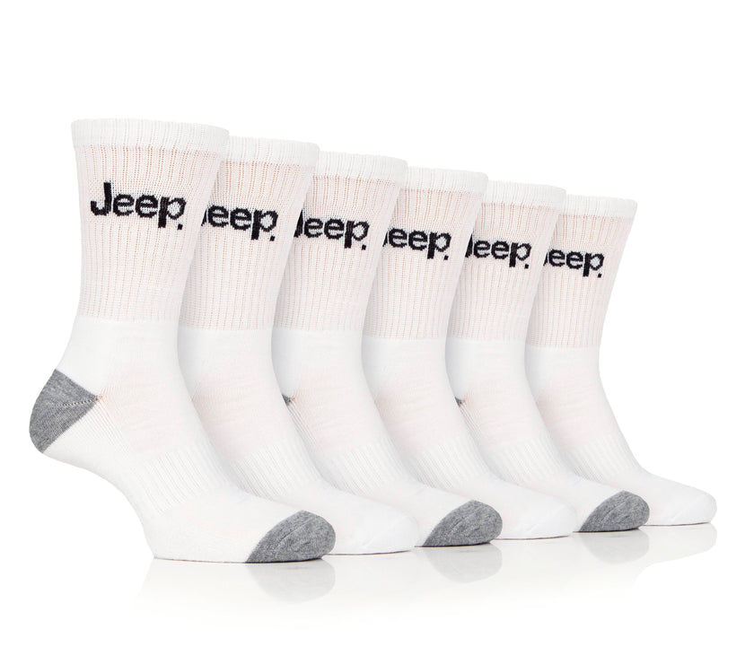 Men's 6 Pair Jeep Performance Crew Sports Socks