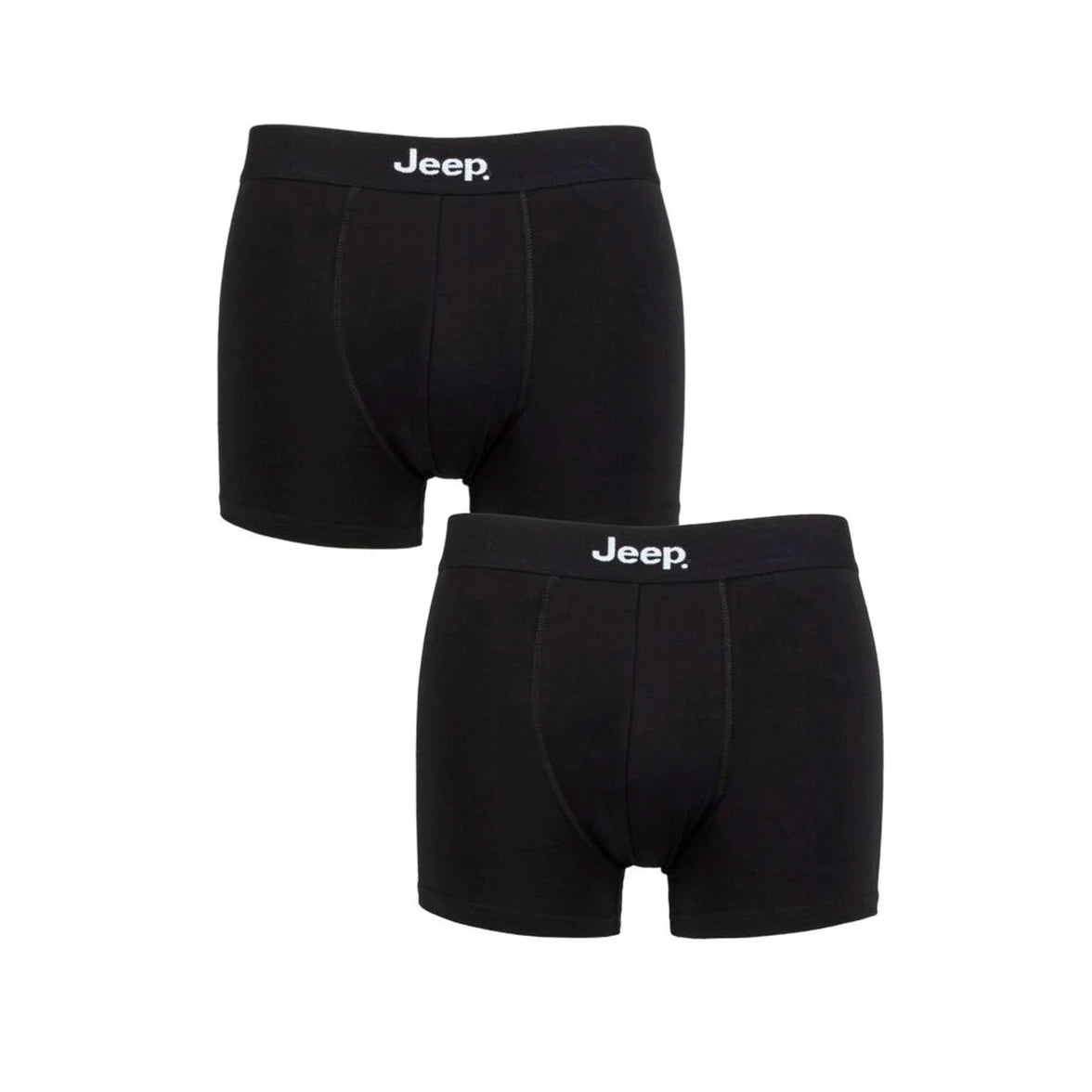 Men's 2 Pack Jeep Cotton Plain Fitted Trunks